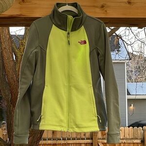 The North Face Momentum Fleece Jacket medium Olive Green Citrine Magenta
